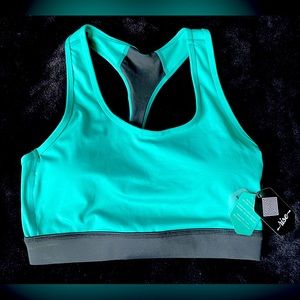 Rise teal sports bra